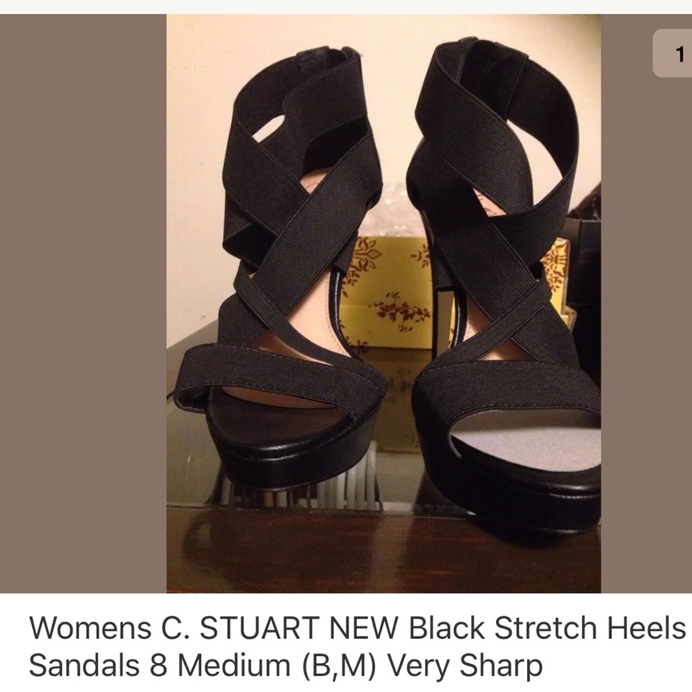 Black stiletto heels size 8